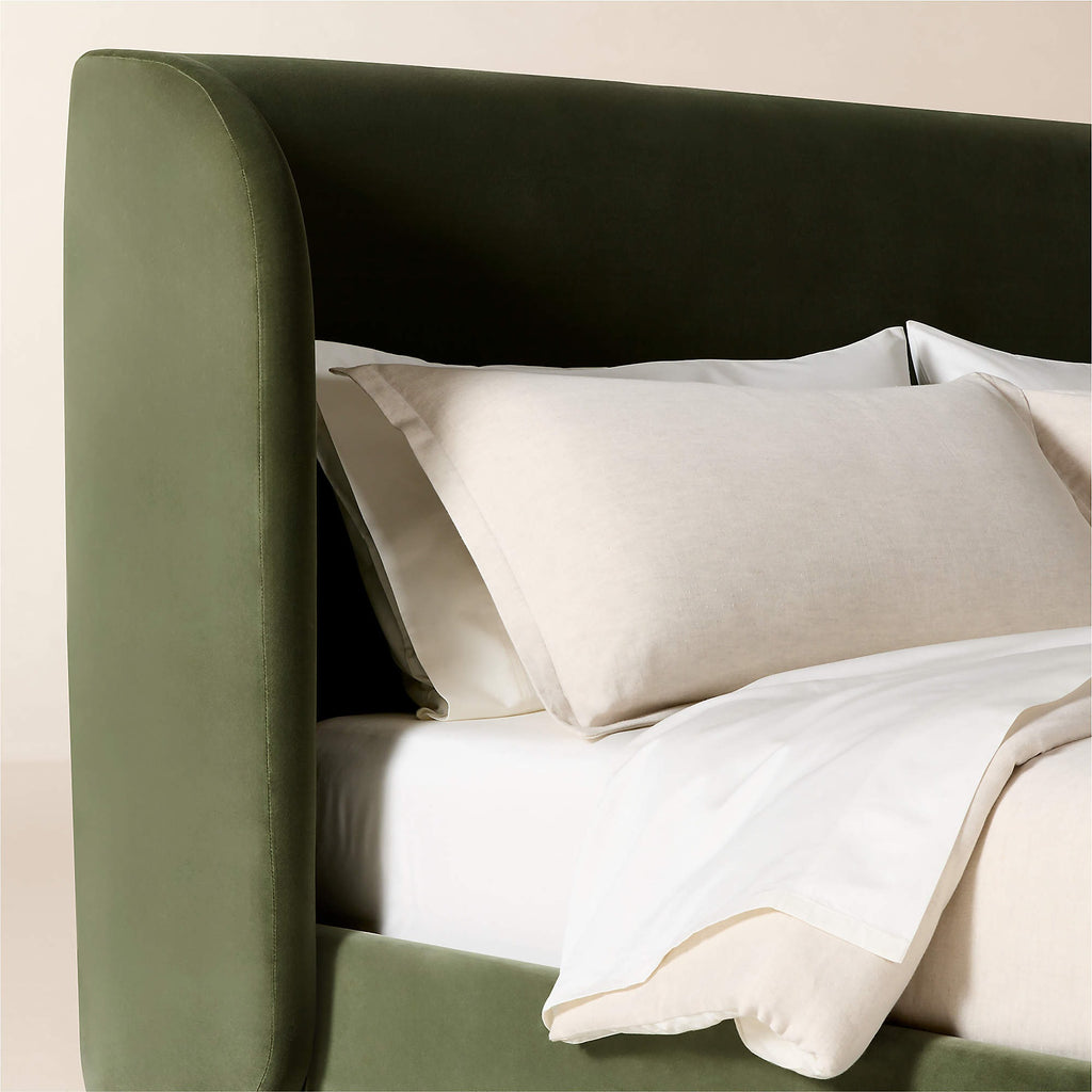 Jackson Sage Green Velvet King Bed