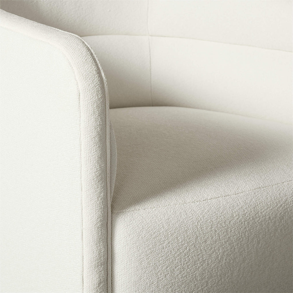 Sai White Performance Fabric Swivel Chair