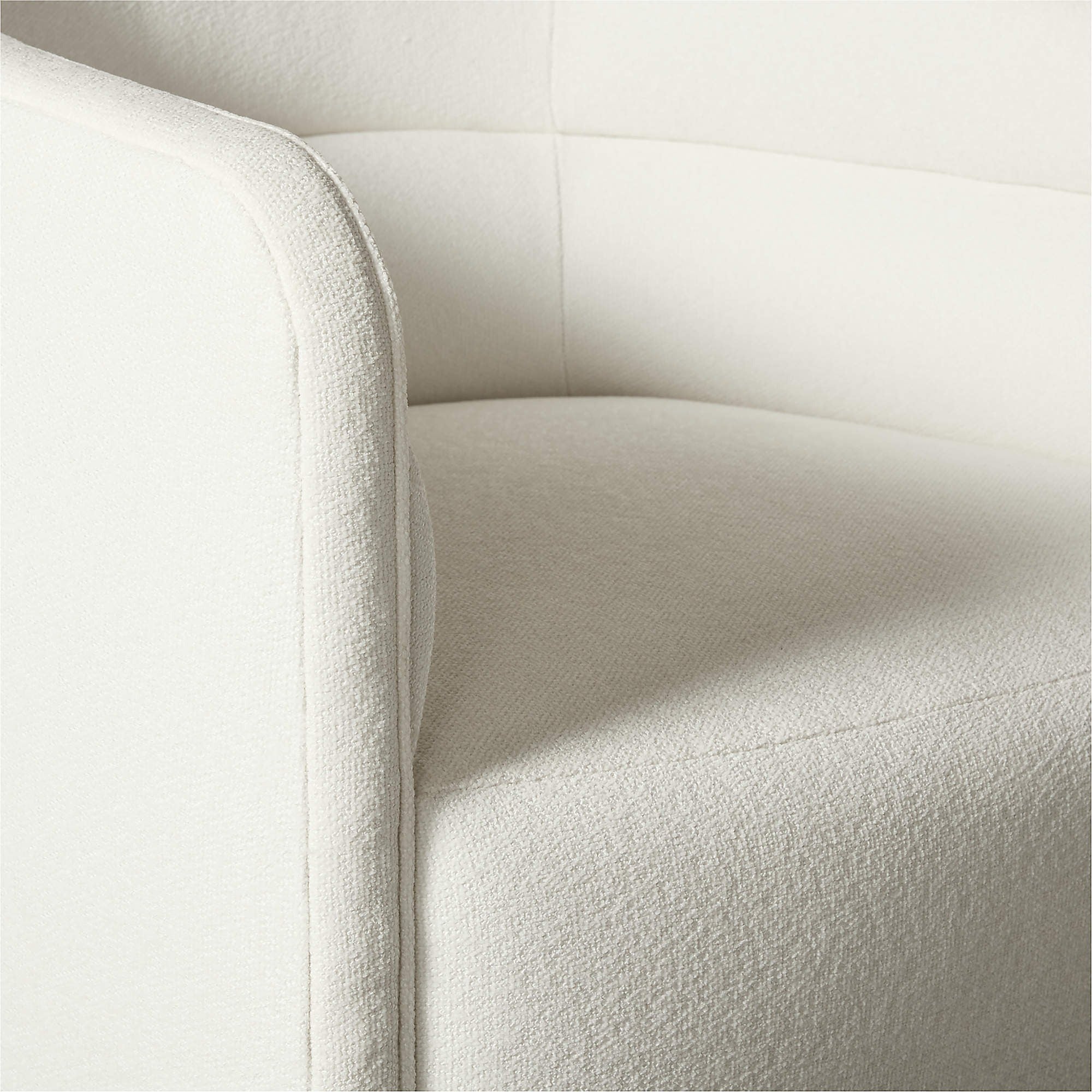 Sai White Performance Fabric Swivel Chair