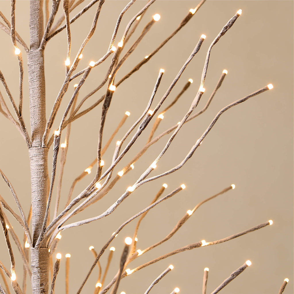 Faux Birch Pre-Lit LED Tree 8'