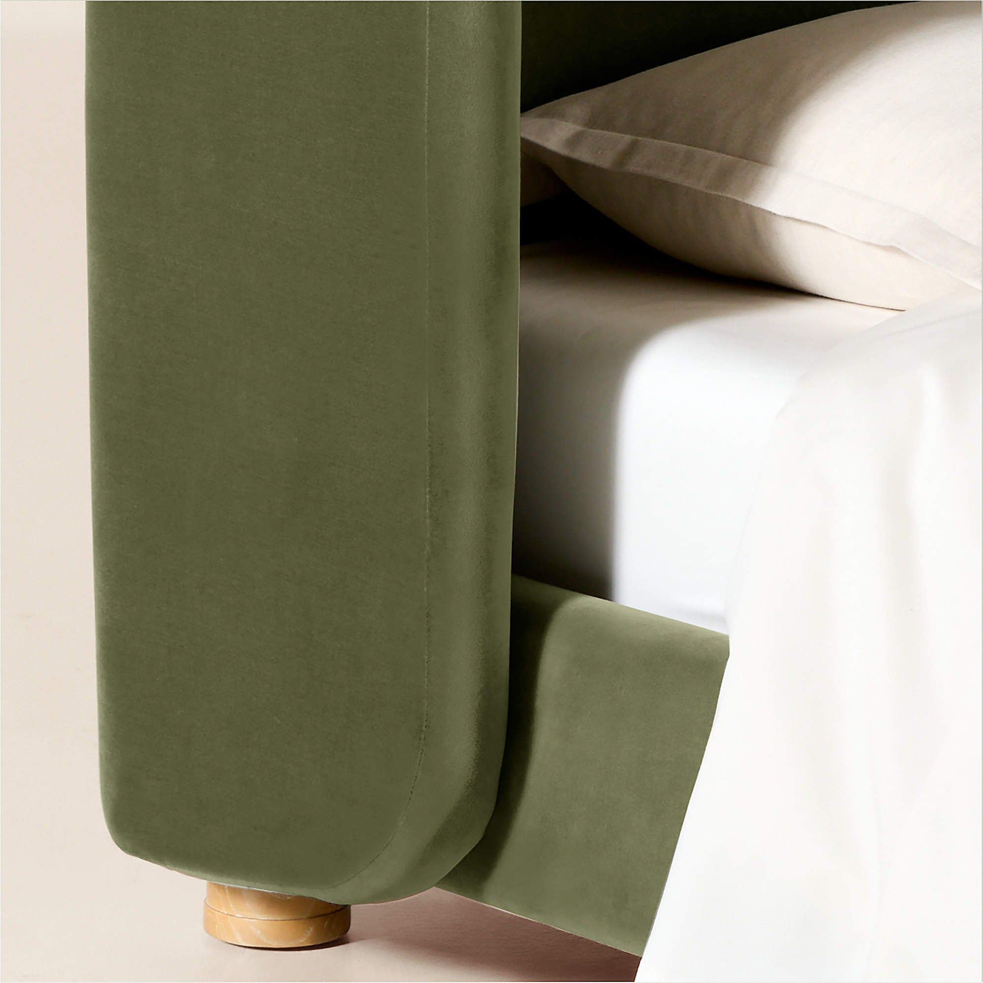 Jackson Sage Green Velvet King Bed