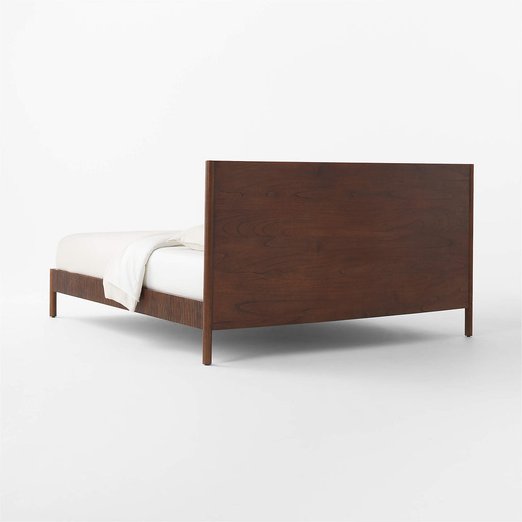 Siro Dark Mindi Wood King Bed