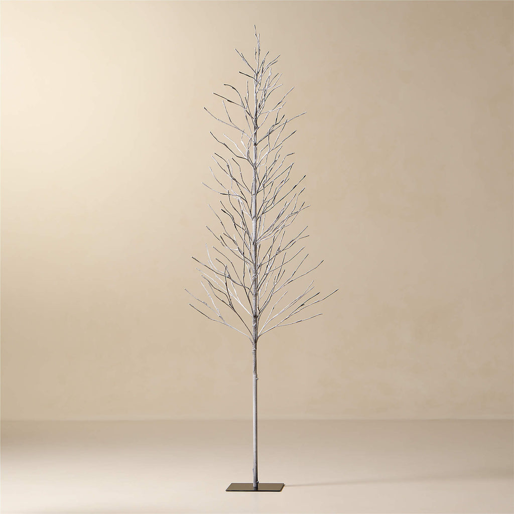 Faux Birch Pre-Lit LED Tree 8'