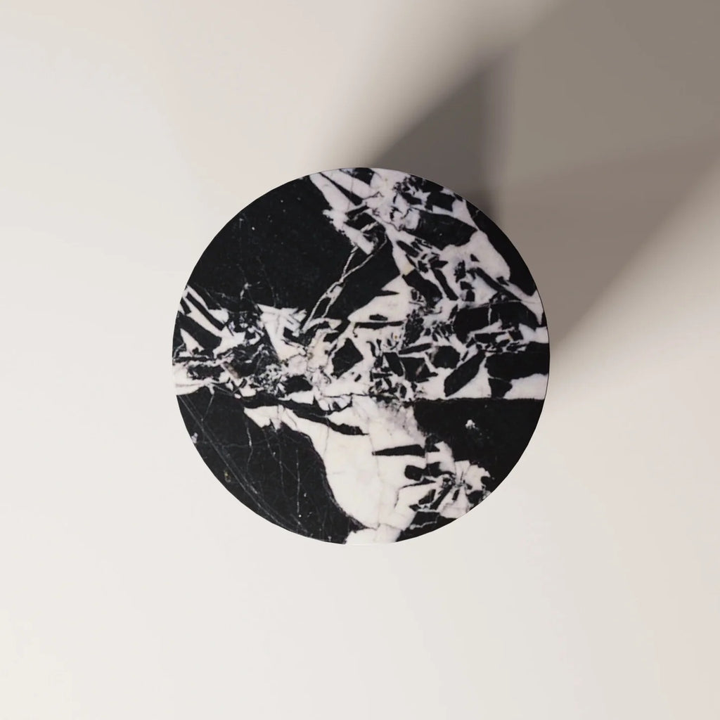 NOË 45 Noir Antique Side Table - Modern Travertine Furniture