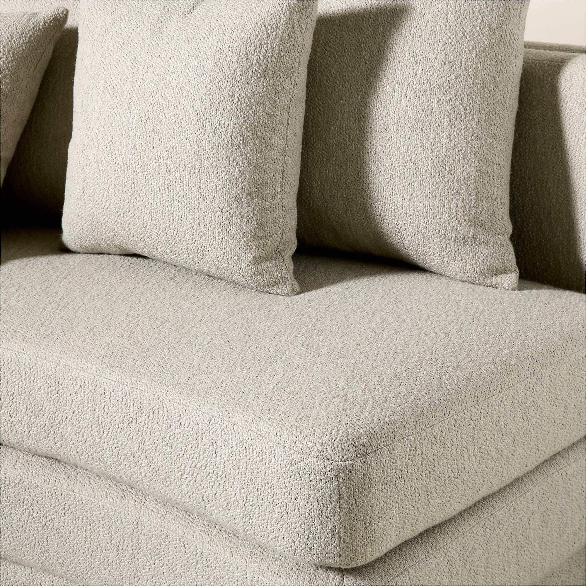 Desmond 98" Curved Grey Boucle Dining Banquette