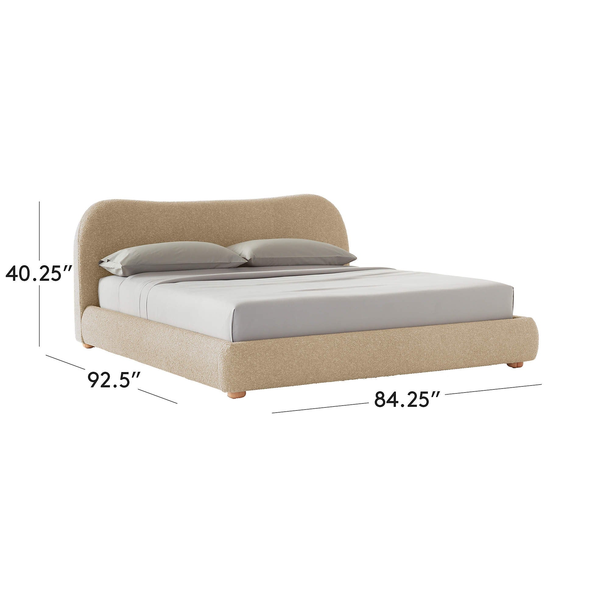 Diana Camel Brown Boucle King Bed