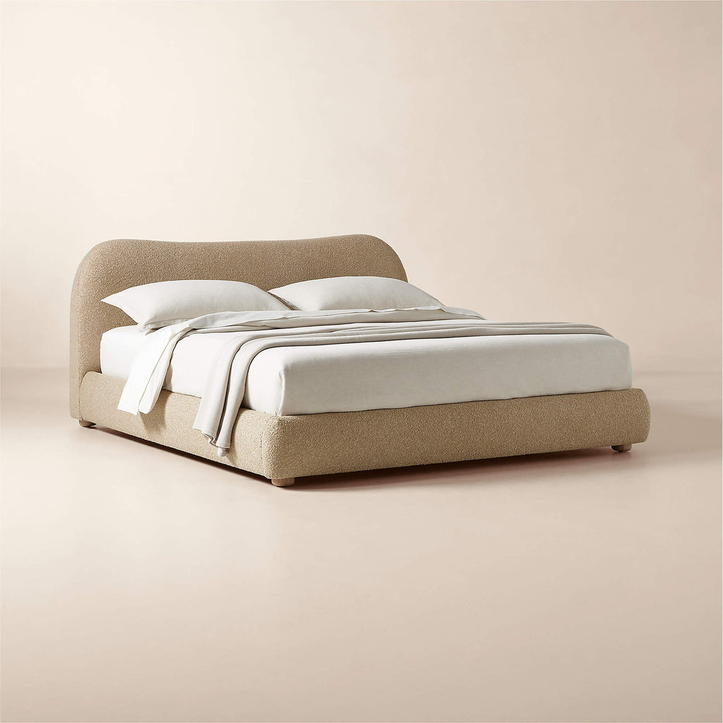 Diana Camel Brown Boucle King Bed