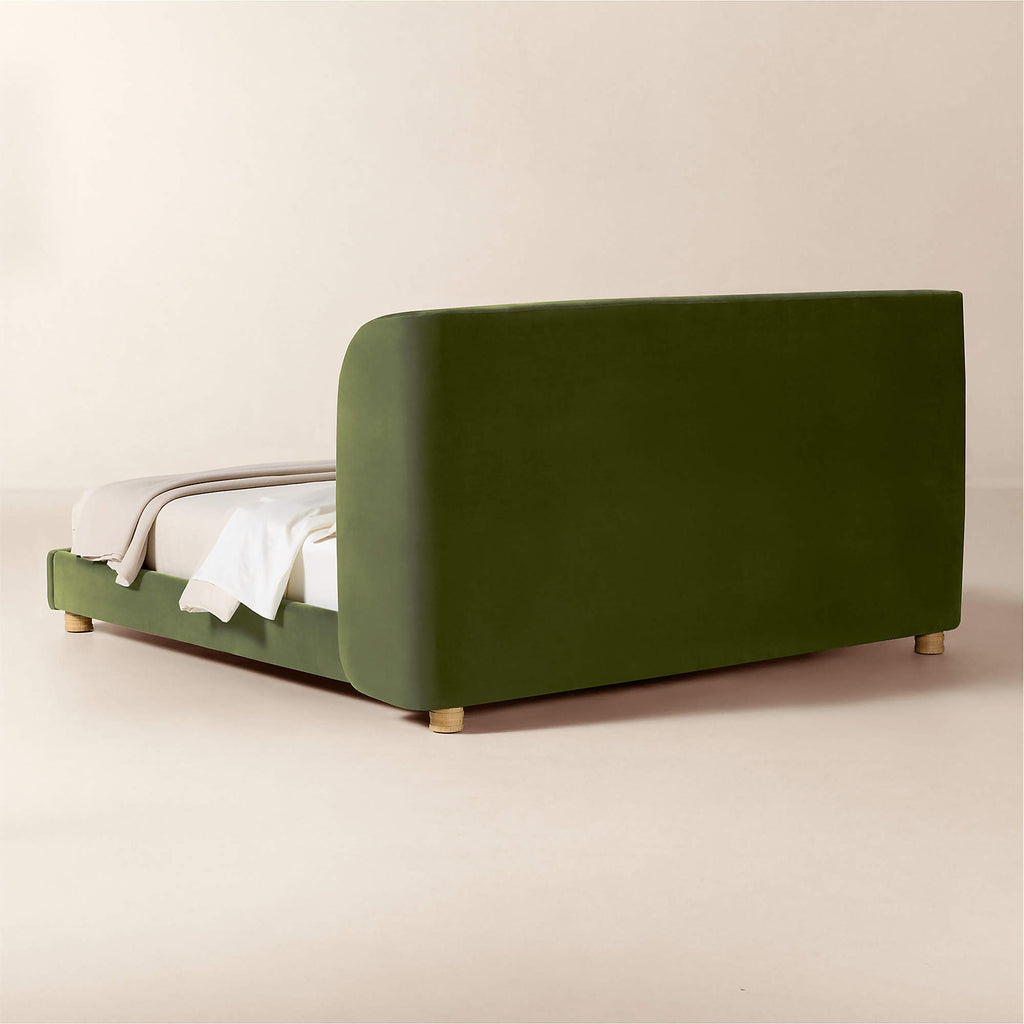 Jackson Sage Green Velvet King Bed
