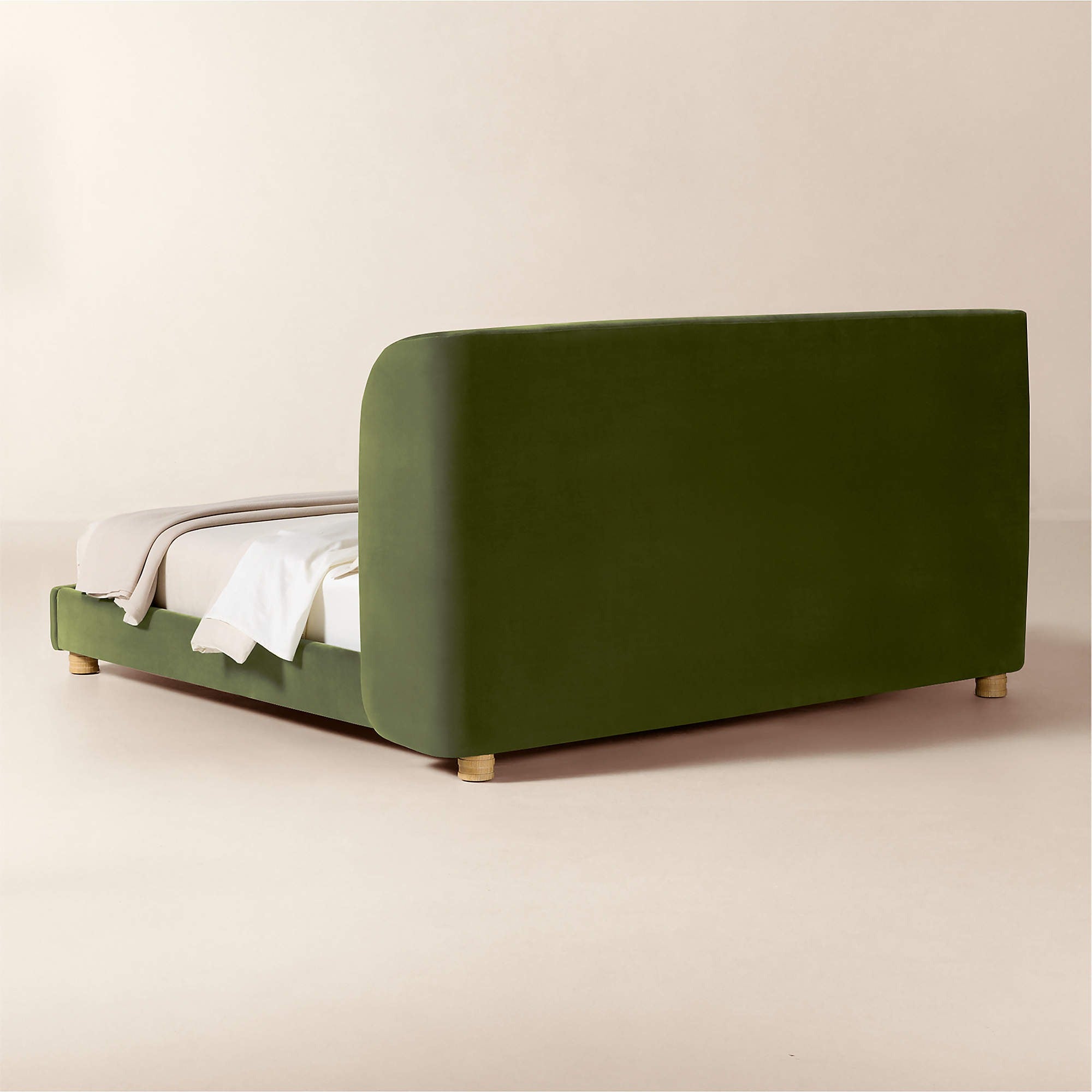 Jackson Sage Green Velvet King Bed