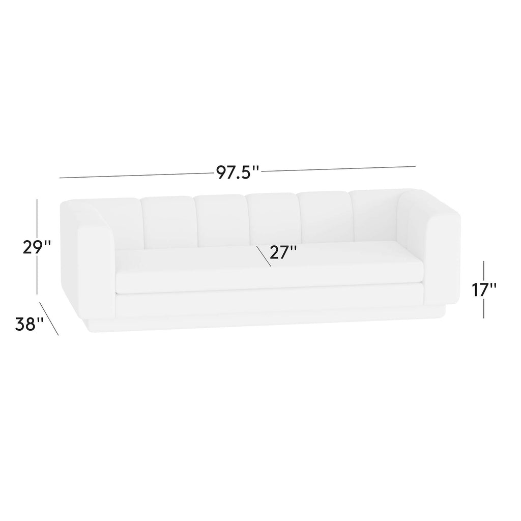 Yarrow 97.5" Camel Woven Fabric Sofa