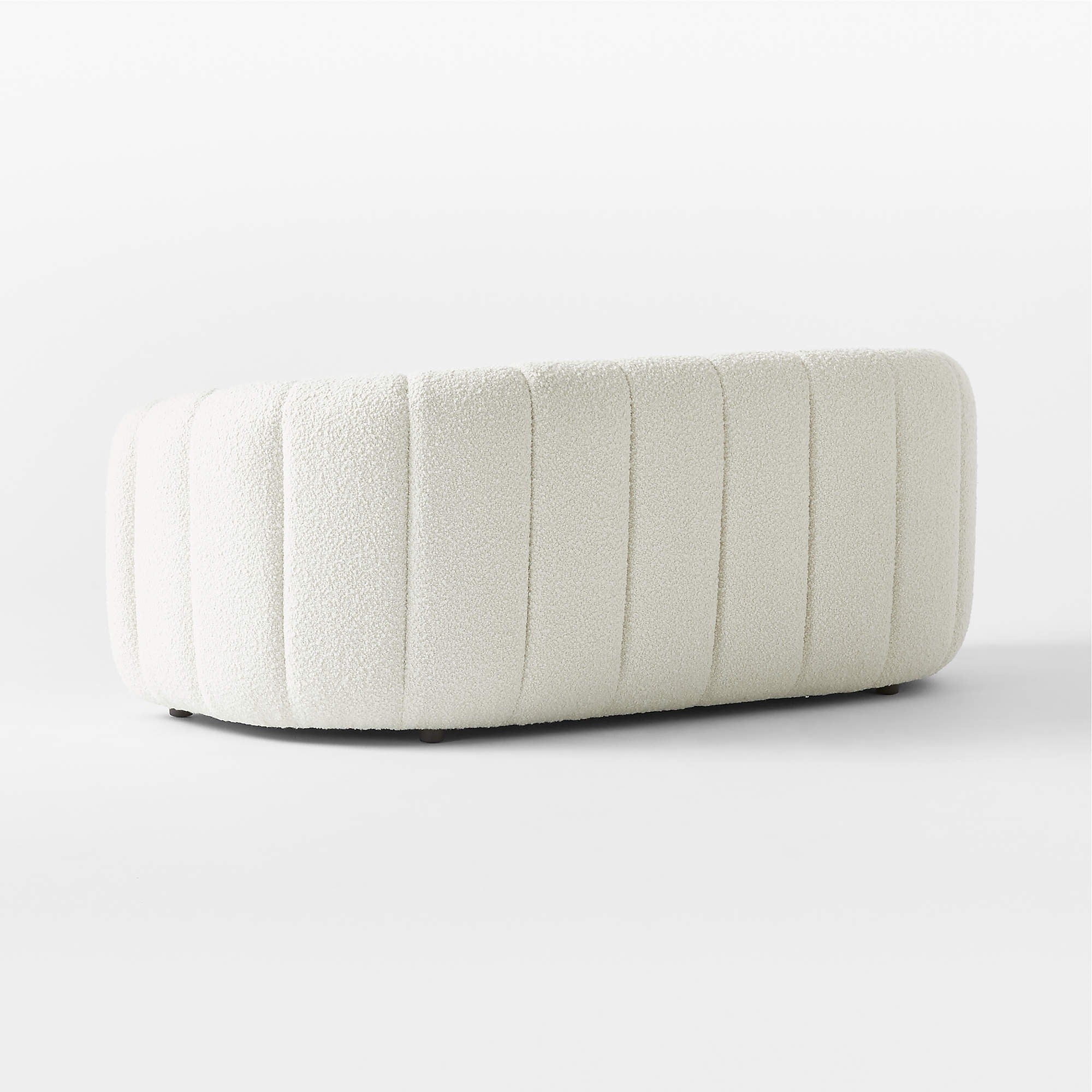 Fitz 72.5" Channeled White Boucle Loveseat