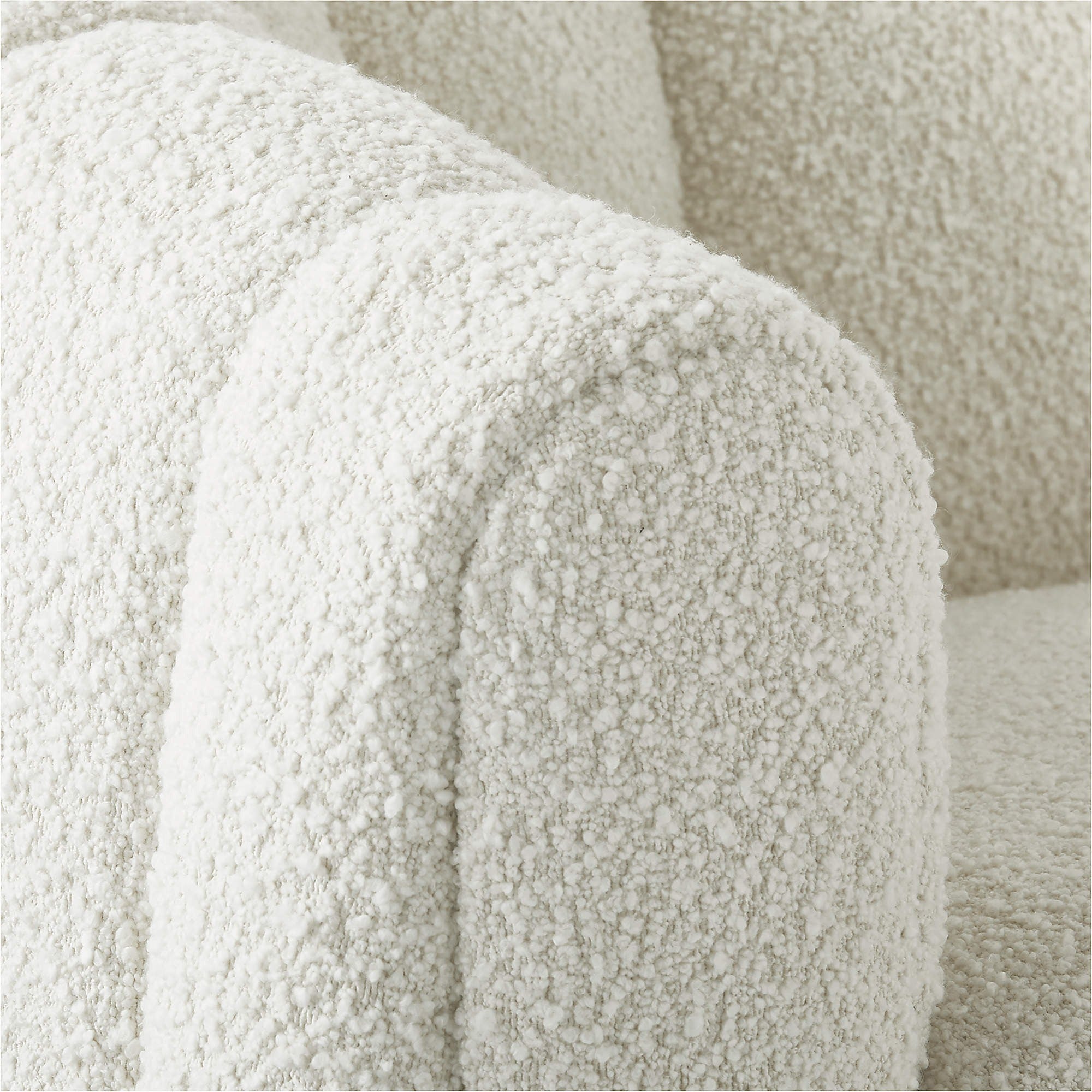 Fitz 72.5" Channeled White Boucle Loveseat