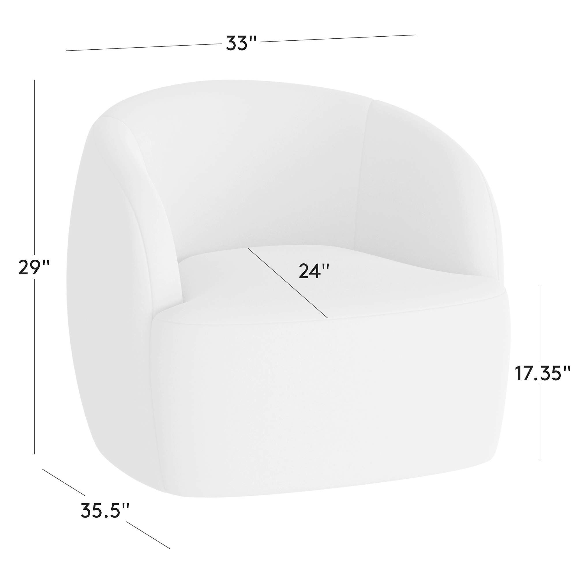 Gwyneth Ivory Boucle Swivel Chair by goop