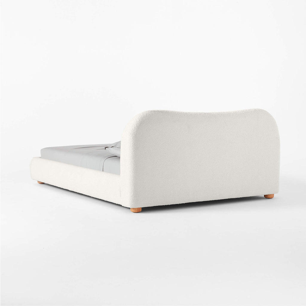 Diana White Boucle King Bed