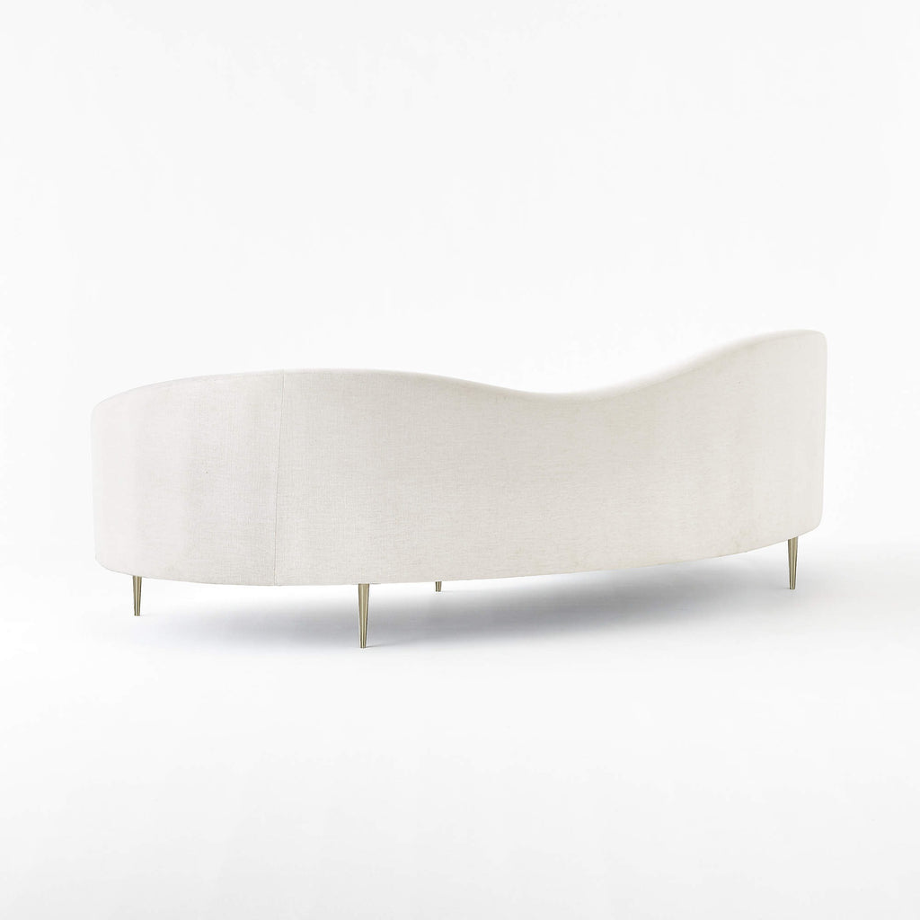 Curvo 96.5" White Performance Fabric Sofa by goop