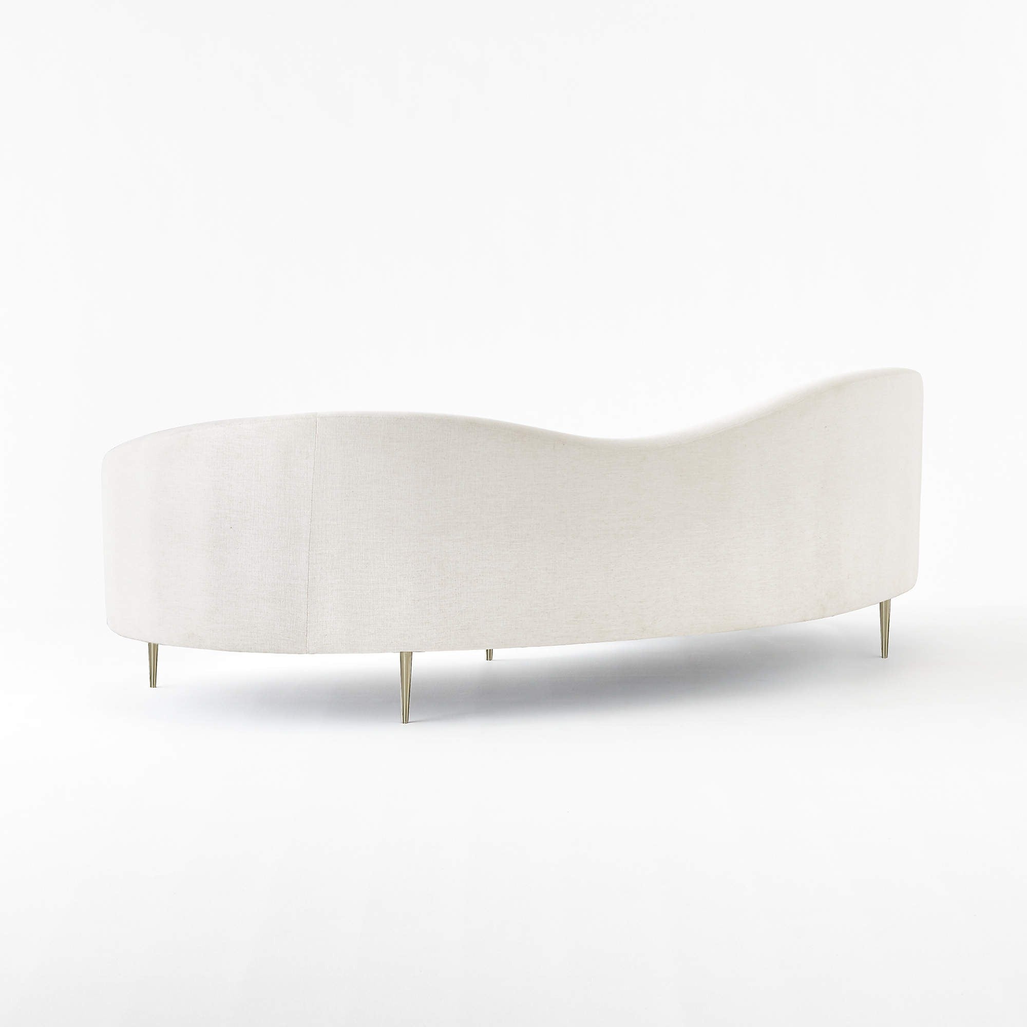 Curvo 96.5" White Performance Fabric Sofa by goop