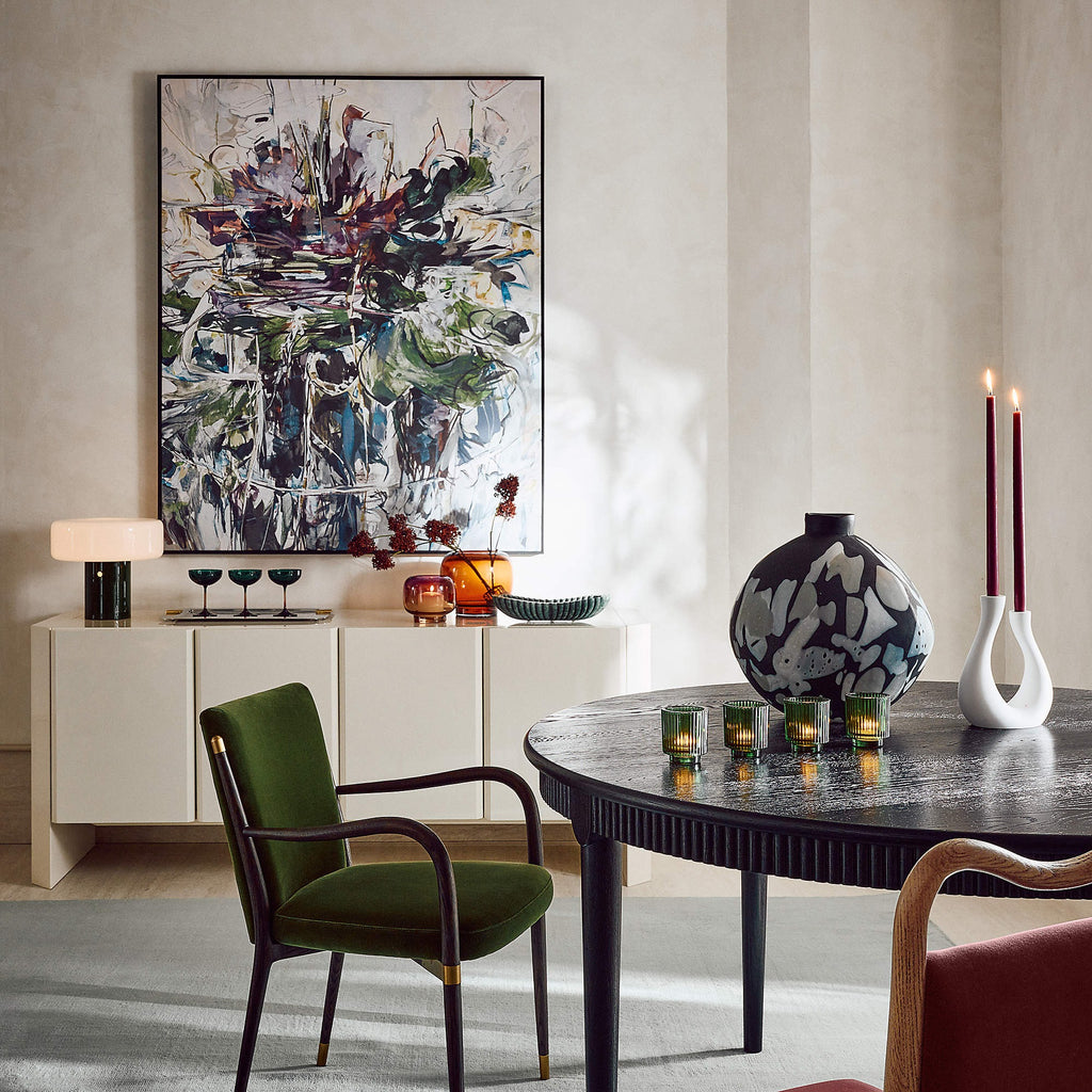 Norrie Forest Green Velvet Dining Armchair