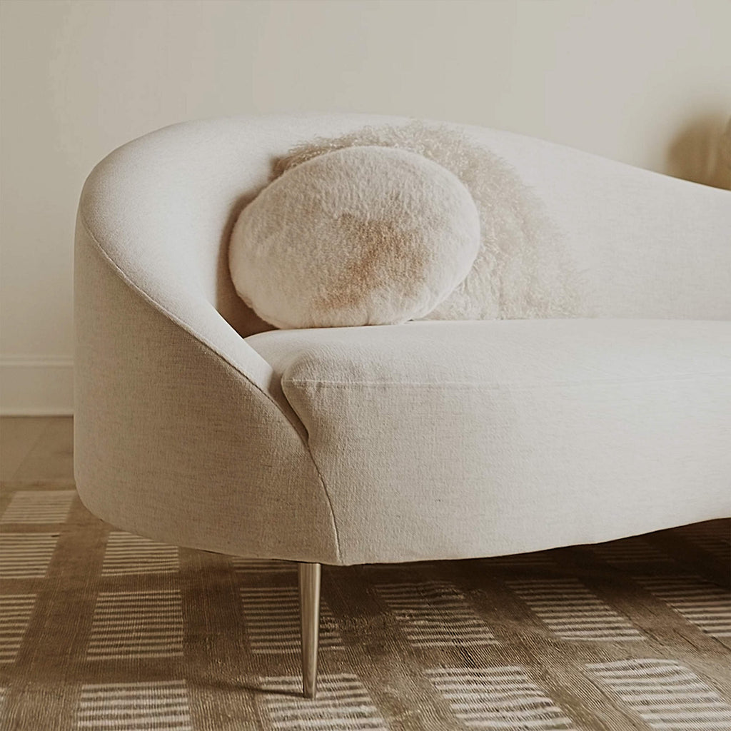 Curvo 96.5" White Performance Fabric Sofa by goop