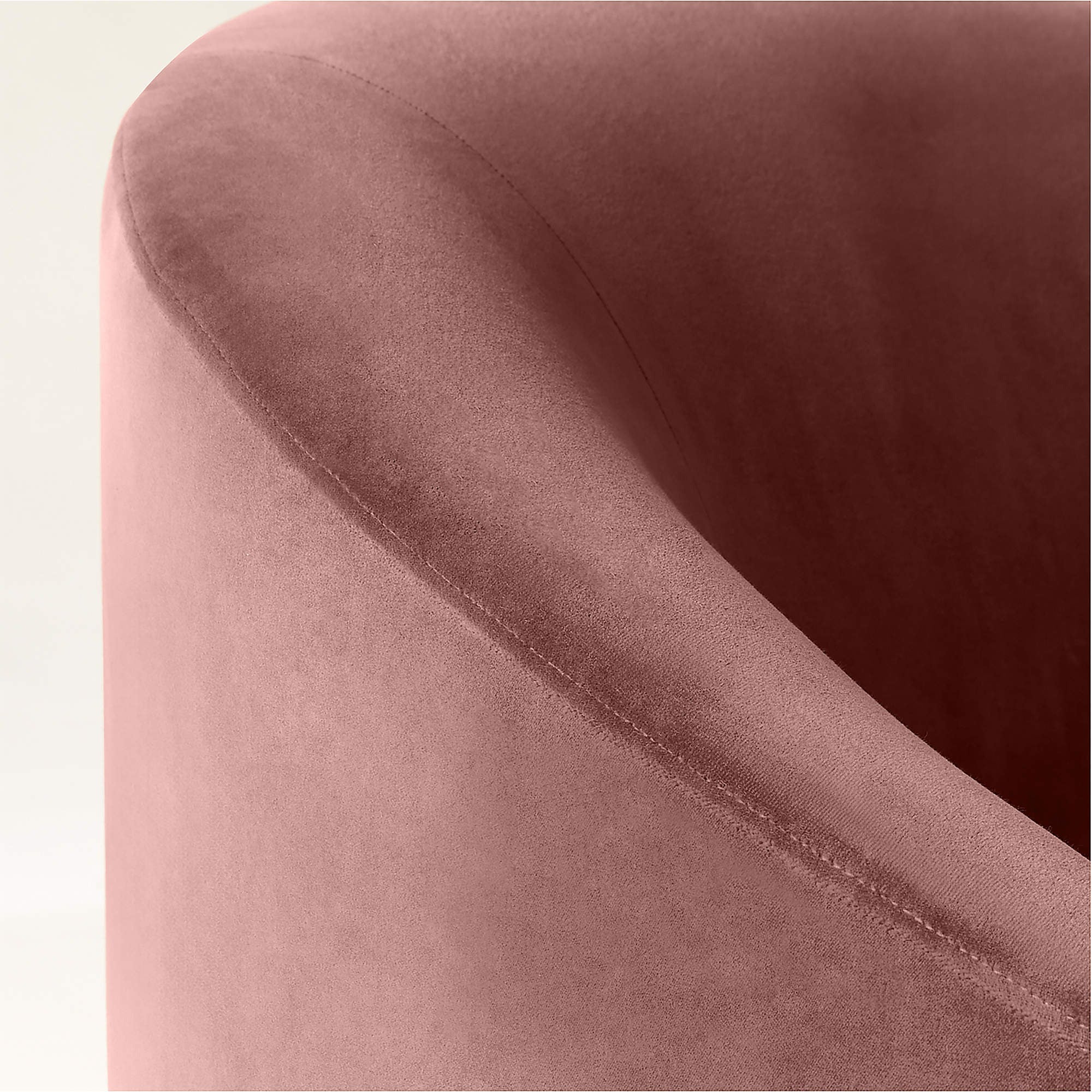 Curvo 96.5" Rose Velvet Sofa by goop