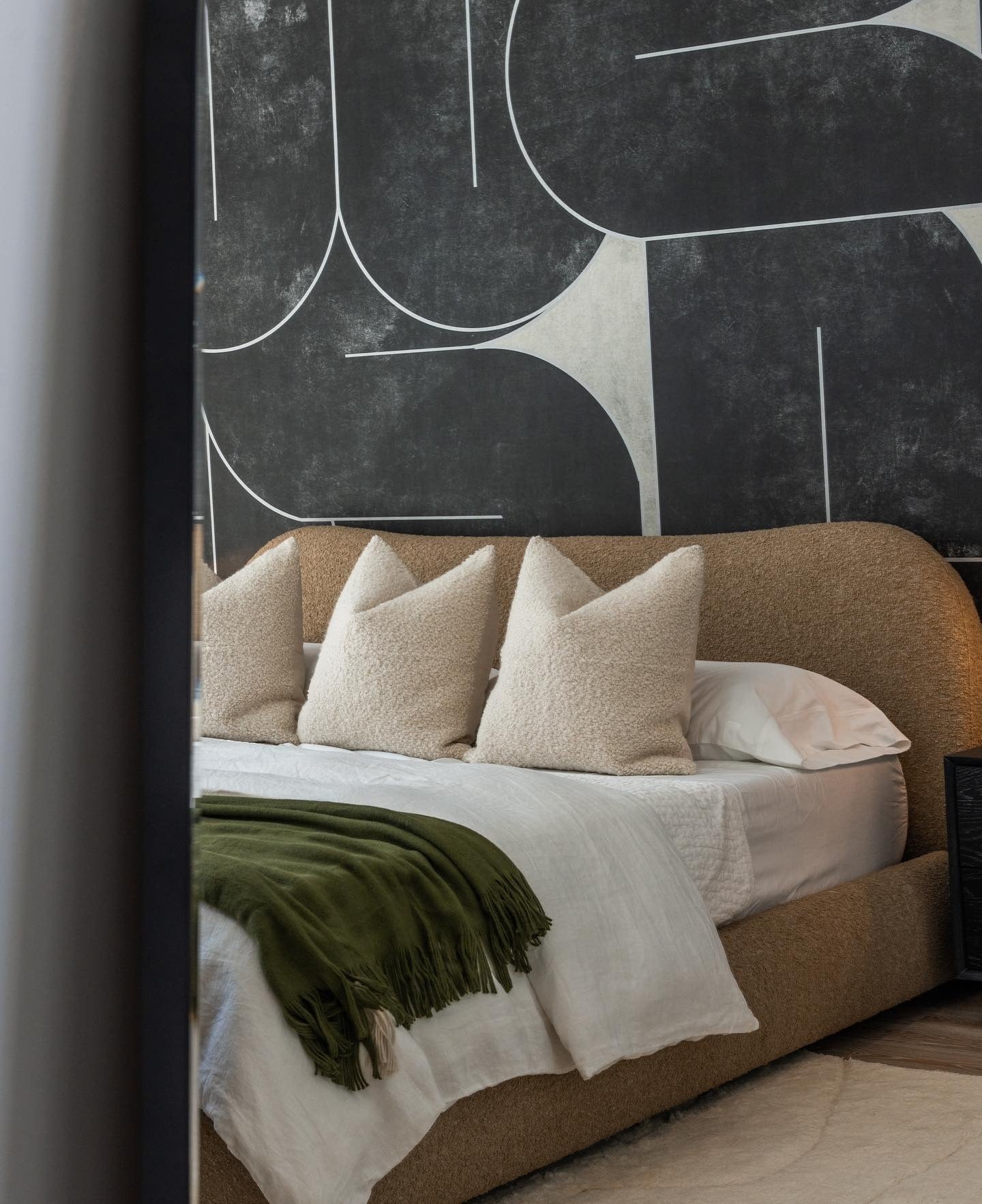 Diana Camel Brown Boucle King Bed