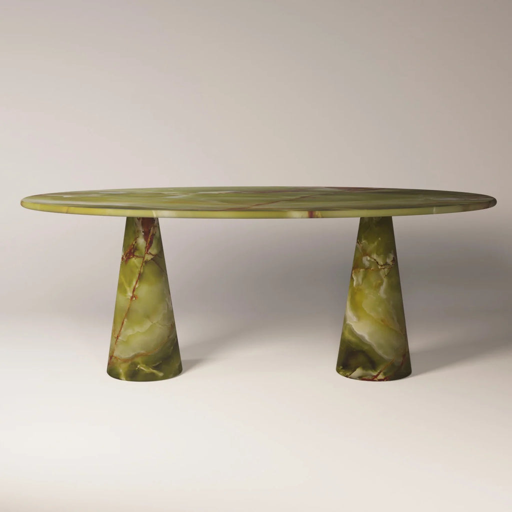 [CIOTA] Green Onyx Dinnig Table - Modern Travertine Furniture