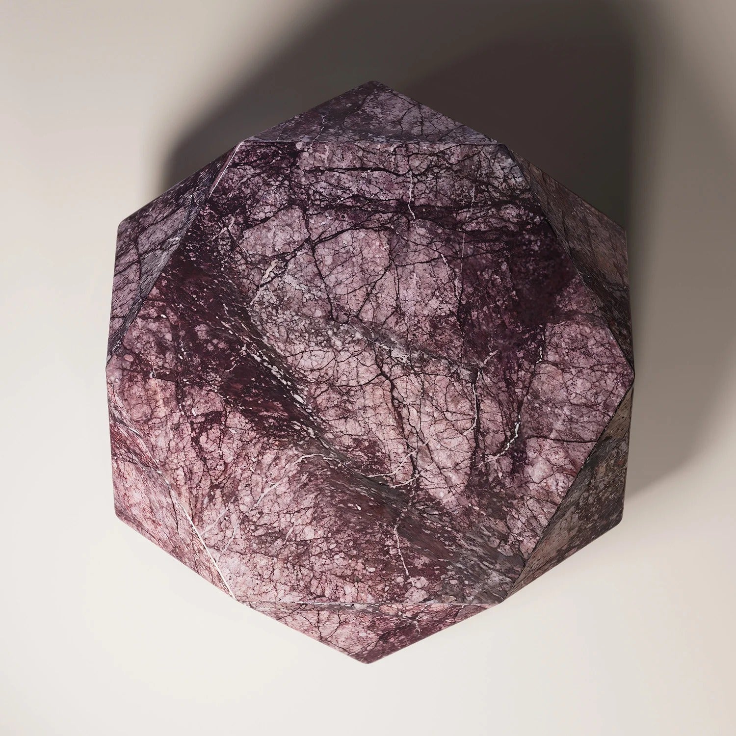 ERIOS Purple Monet Coffee Table - Modern Travertine Furniture