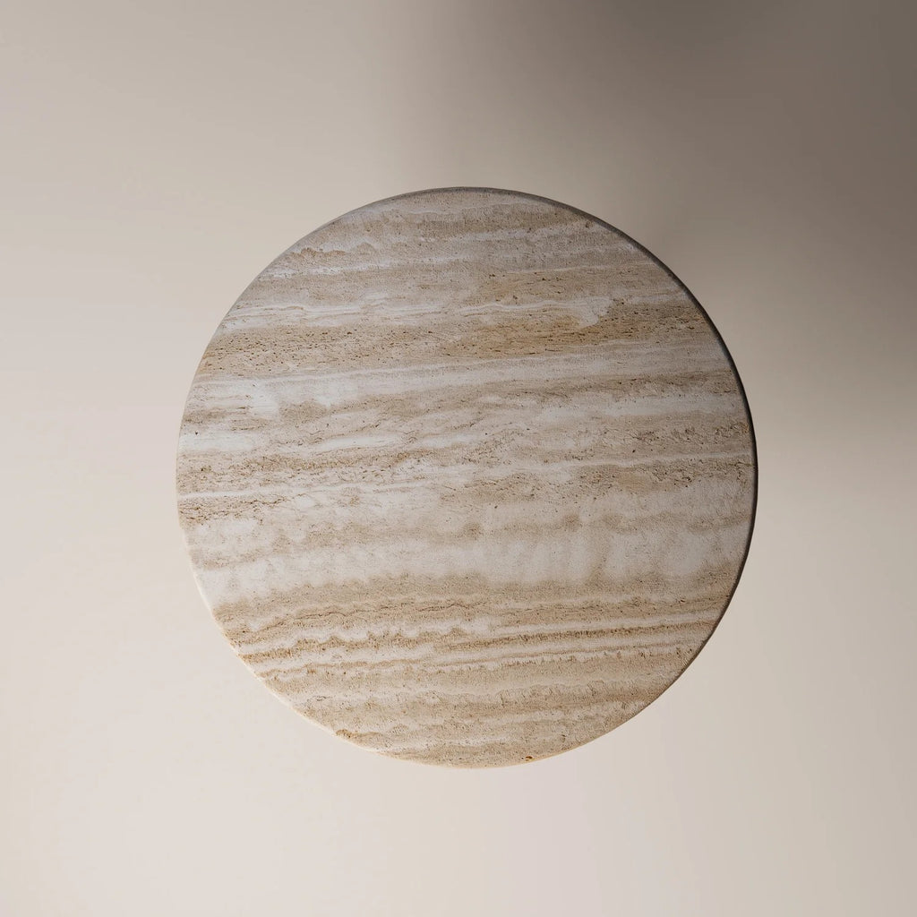 [MILA] Travertine Vein Cut Dinnig Table - Modern Travertine Furniture
