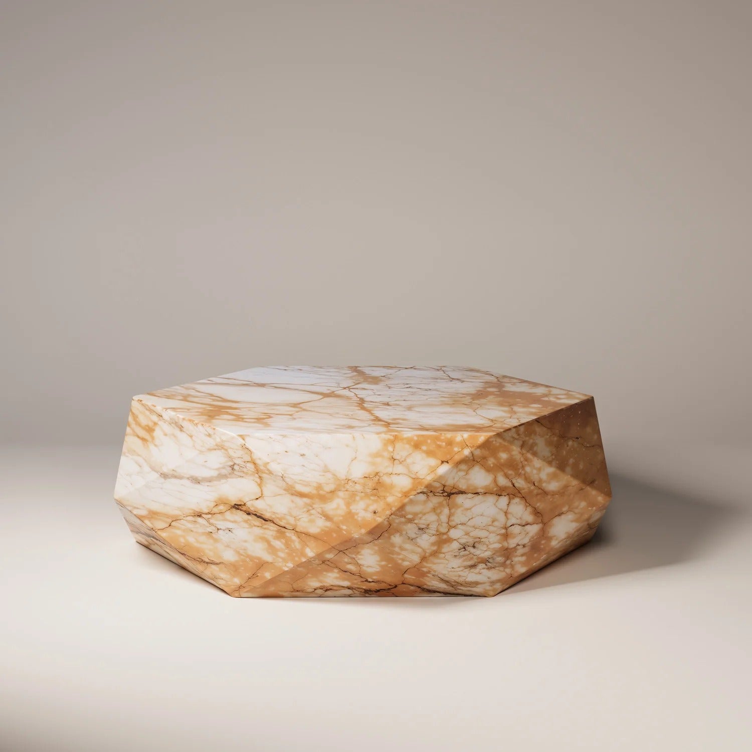 ERIOS Giallo Siena Coffee Table - Modern Travertine Furniture