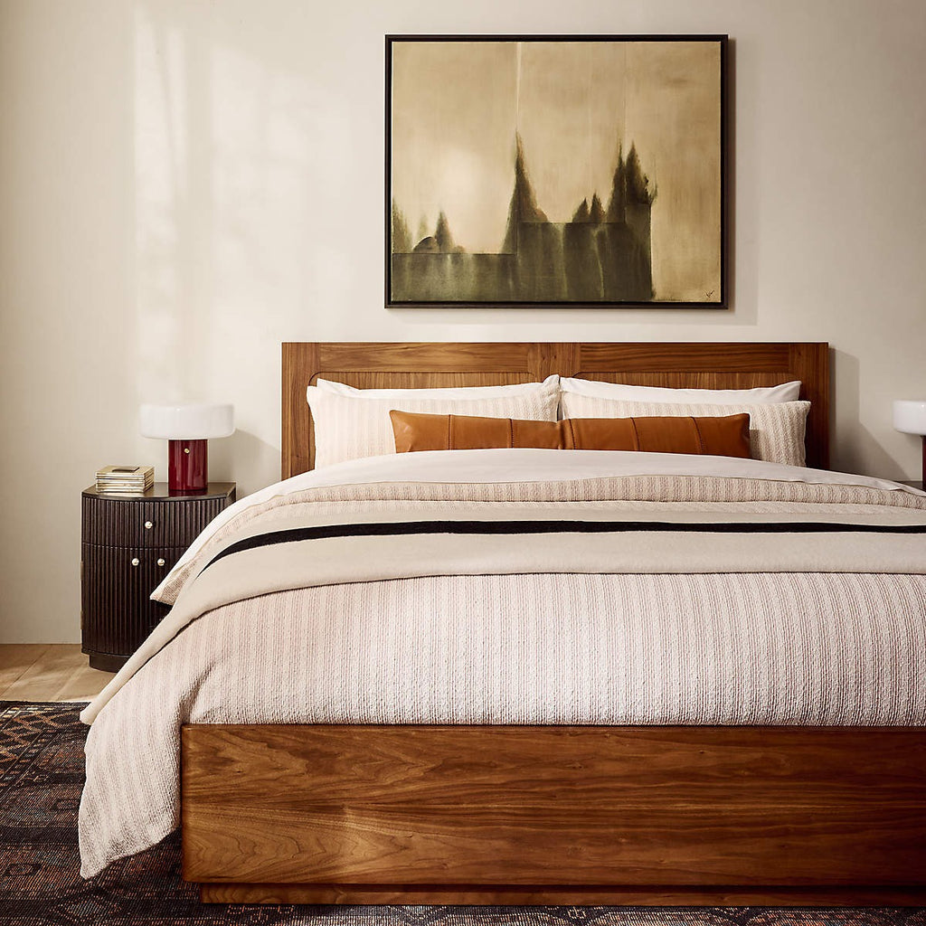 Cameo 33" Fluted Black Wood 4-Drawer Tall Dresser