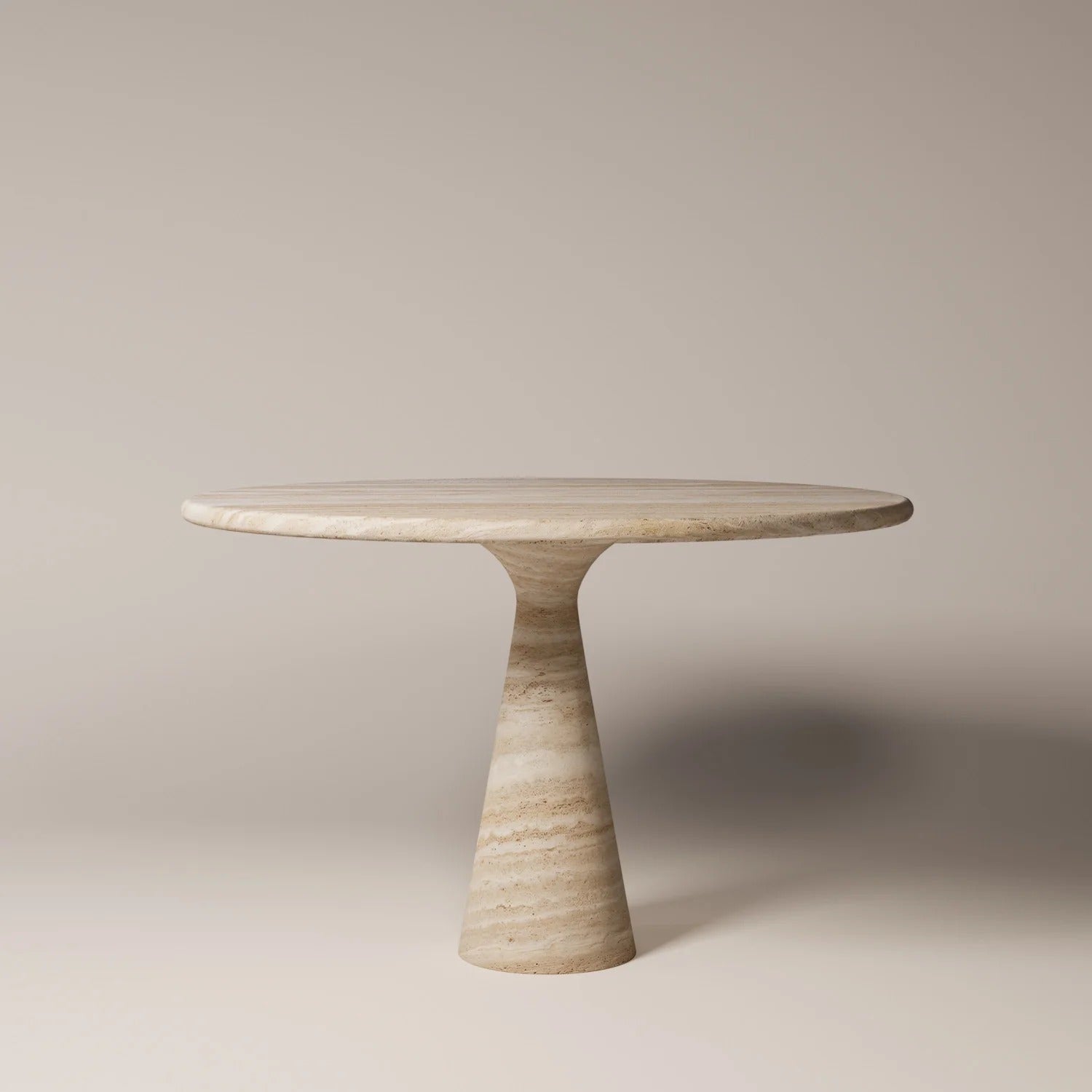 [MILA] Travertine Vein Cut Dinnig Table - Modern Travertine Furniture