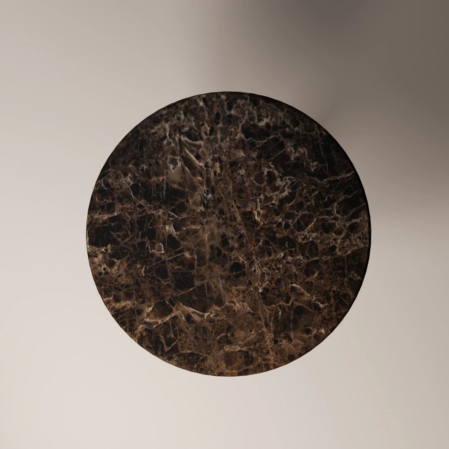[MILA] Dark Brown Emperador Dinnig Table - Modern Travertine Furniture