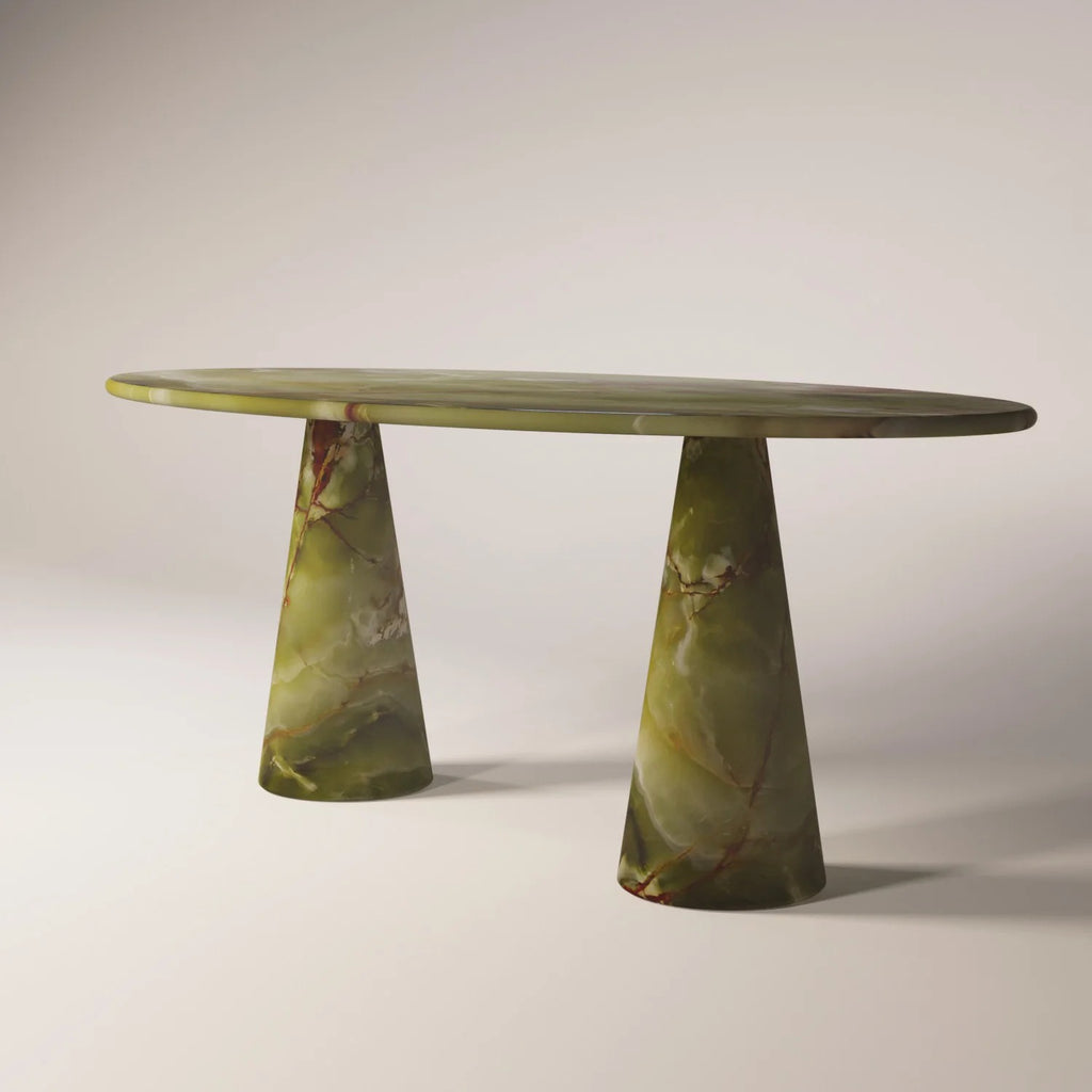 [CIOTA] Green Onyx Dinnig Table - Modern Travertine Furniture