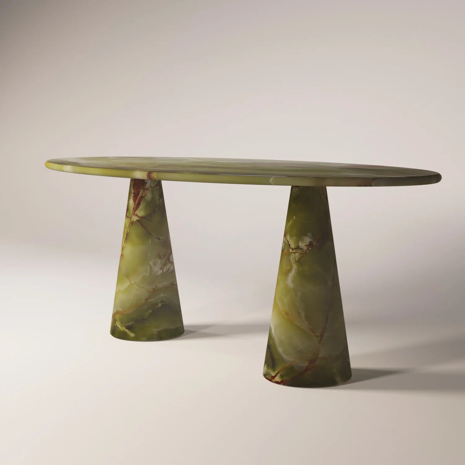 [CIOTA] Green Onyx Dinnig Table - Modern Travertine Furniture