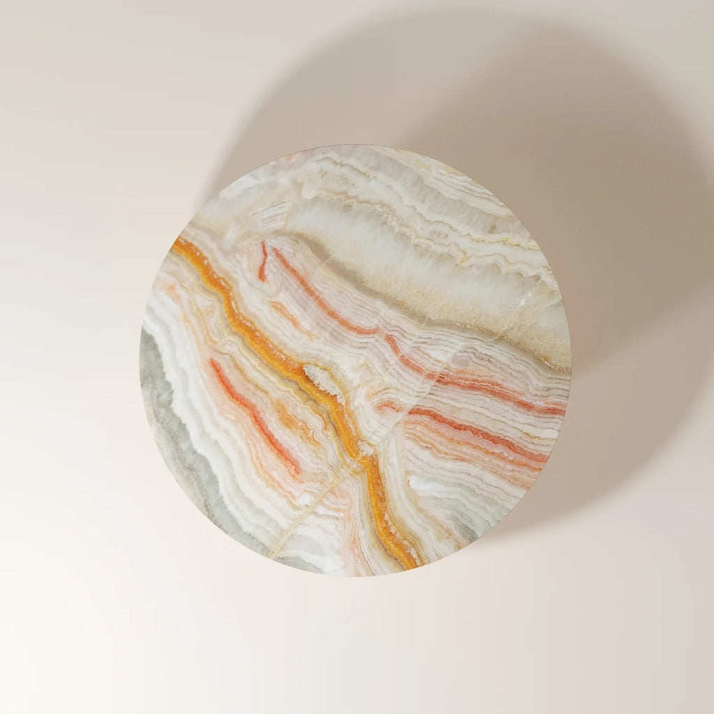 ARI Rainbow Onyx Coffee Table - Modern Travertine Furniture