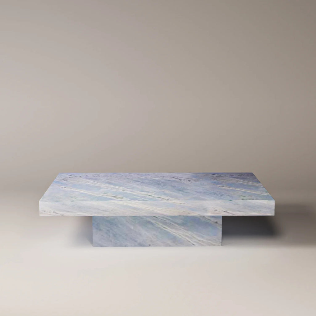 MAYA Blue Lumen Coffee Table - Modern Travertine Furniture