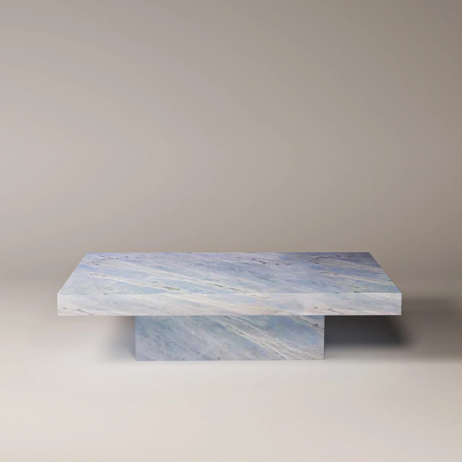 MAYA Blue Lumen Coffee Table - Modern Travertine Furniture