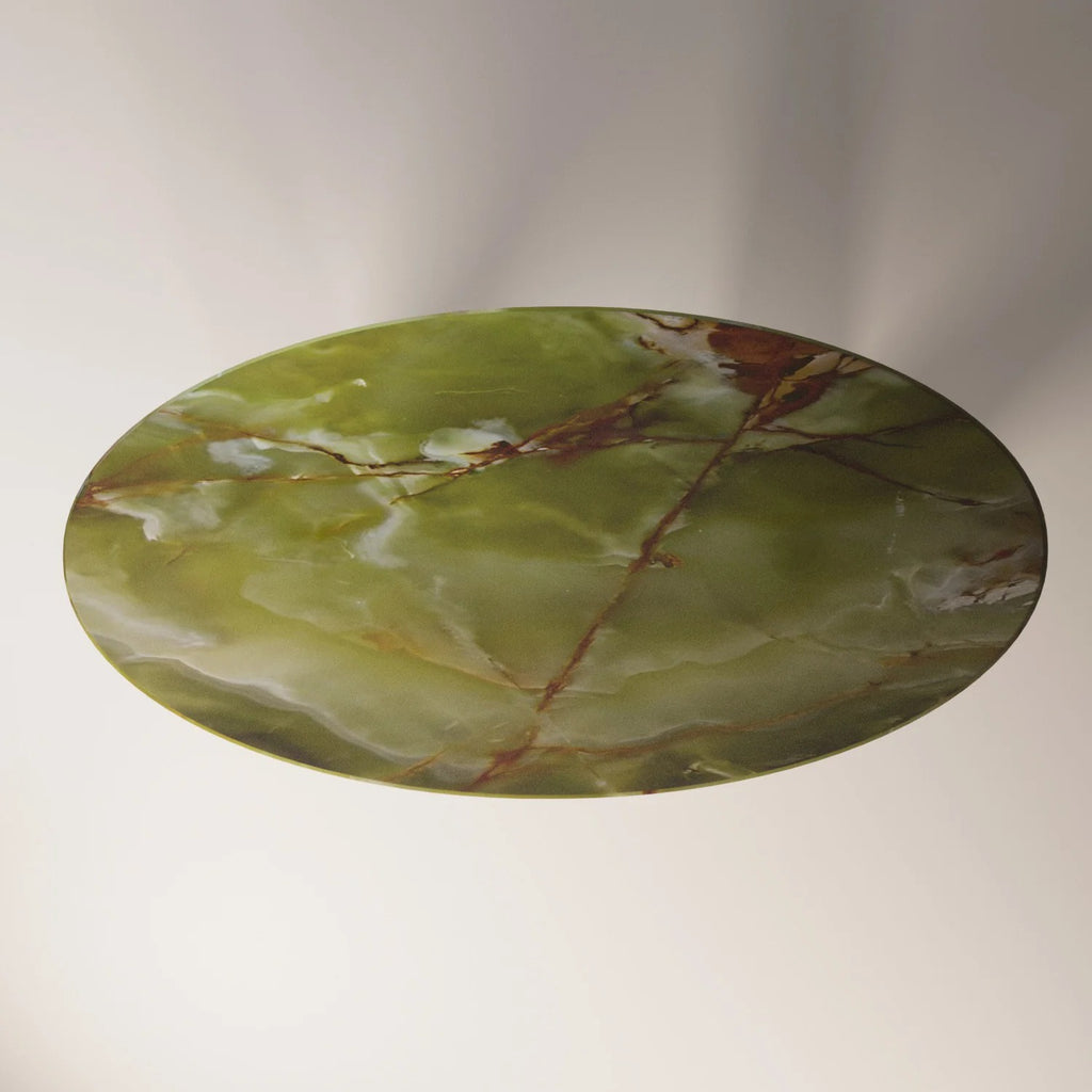 [CIOTA] Green Onyx Dinnig Table - Modern Travertine Furniture