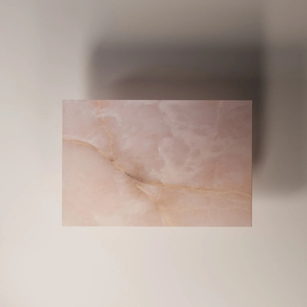 MAYA Pink Onyx Coffee Table - Modern Travertine Furniture