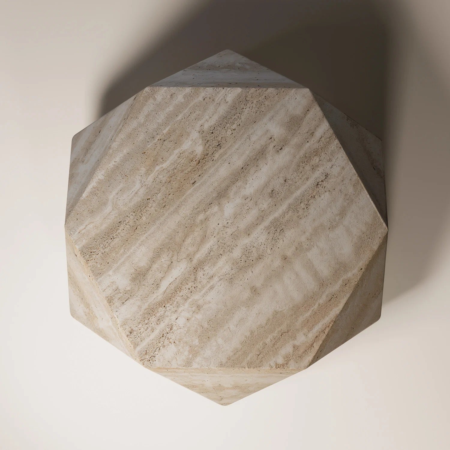 ERIOS Travertine Vein Cut Coffee Table - Modern Travertine Furniture