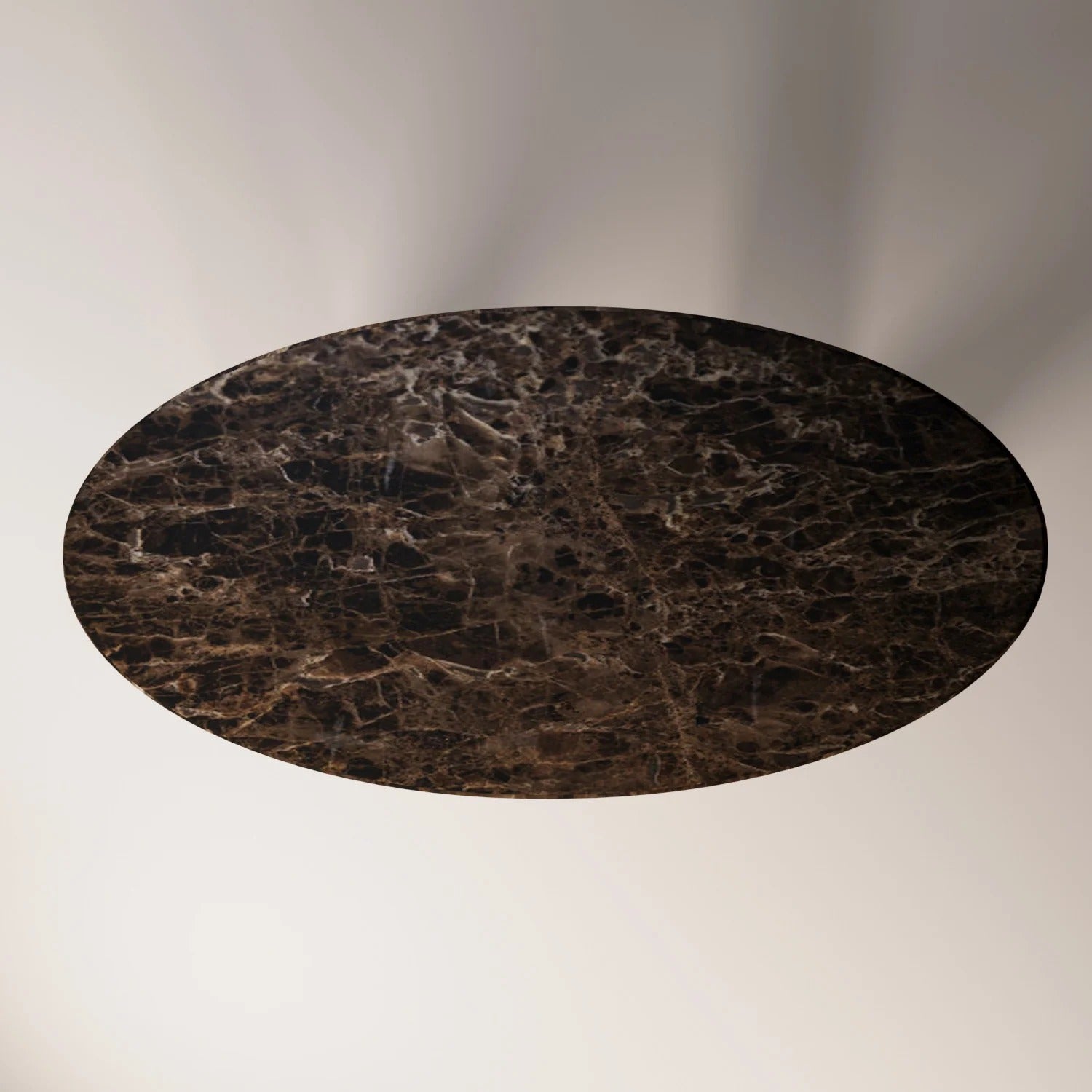[CIOTA] Dark Brown Emperador Dinnig Table - Modern Travertine Furniture