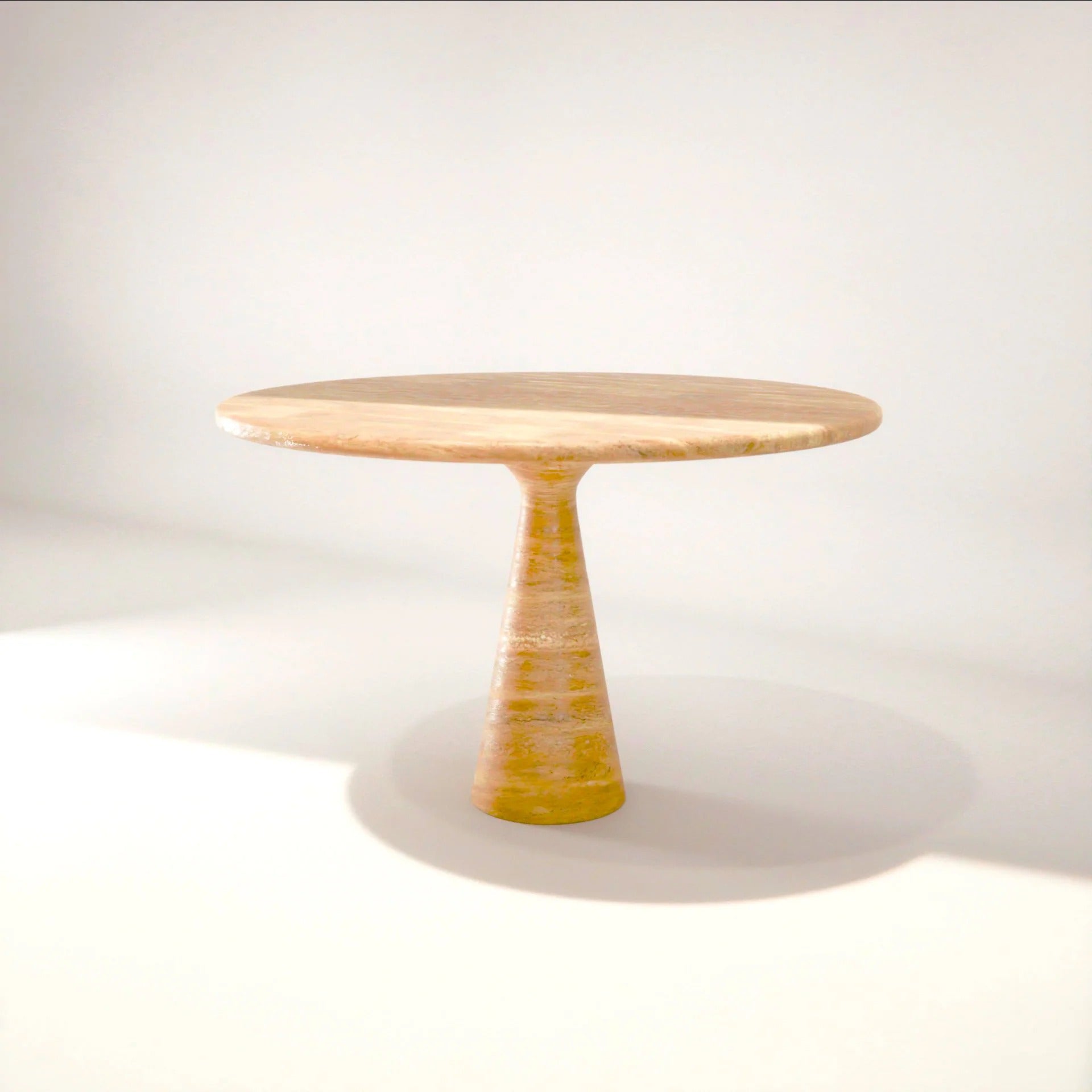 [MILA] Yellow Travertine Dinnig Table - Modern Travertine Furniture