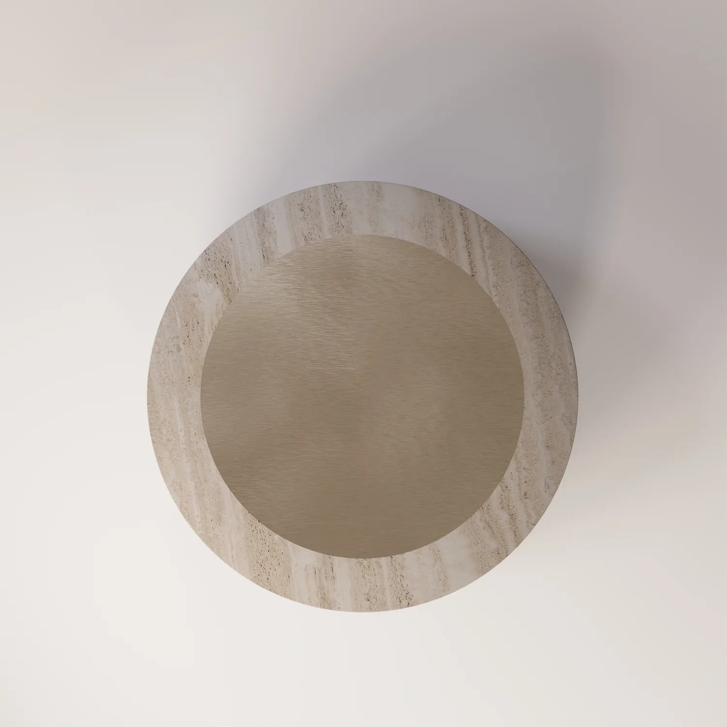 VARNA Travertine Vein Cut Coffee Table - Modern Travertine Furniture