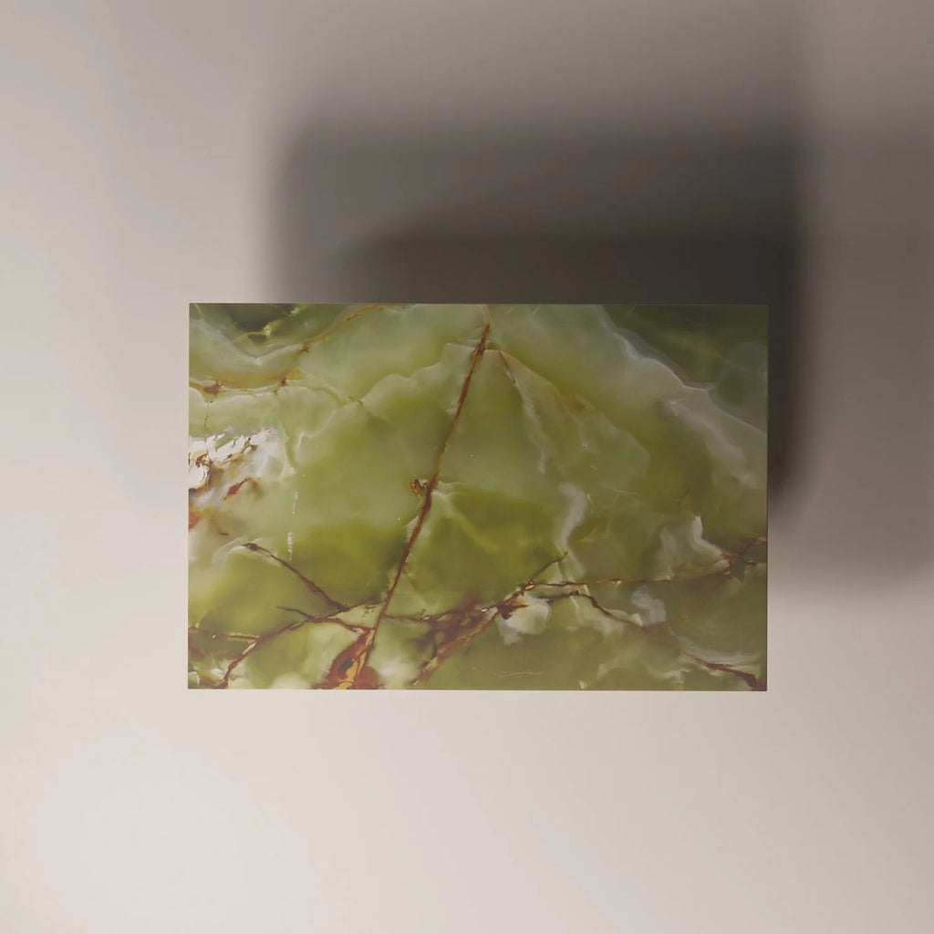 MAYA Green Onyx Coffee Table - Modern Travertine Furniture