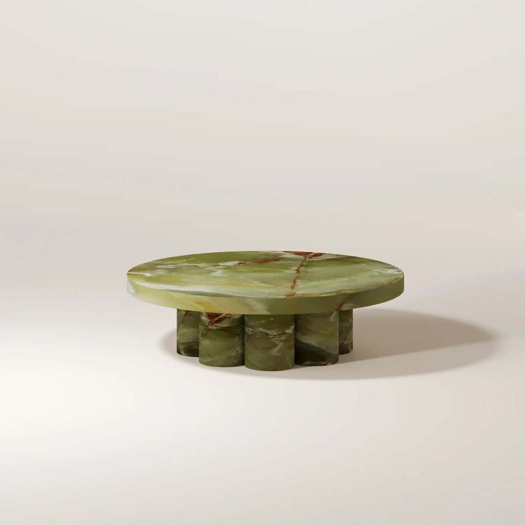 ARI Green Onyx Coffee Table - Modern Travertine Furniture