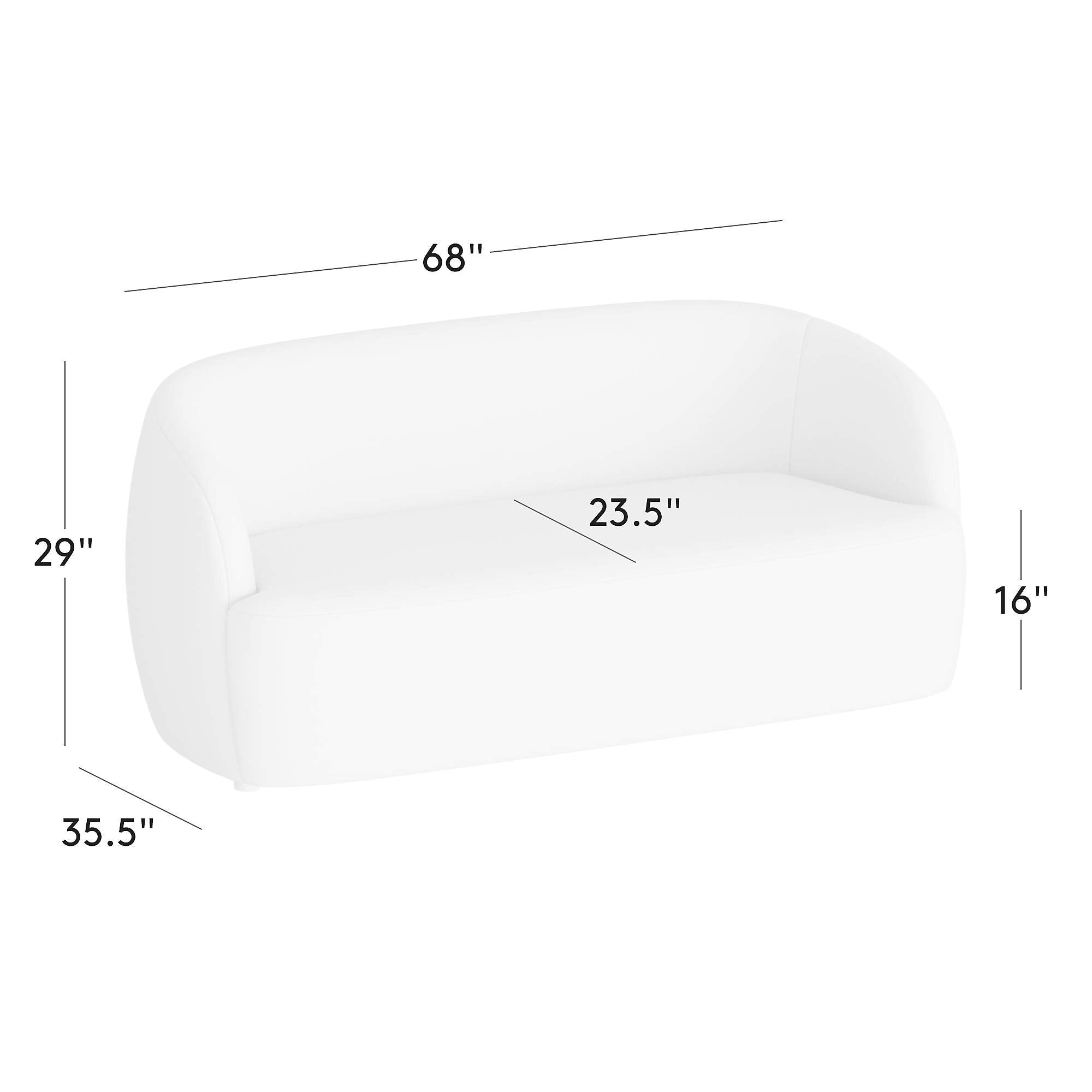 Gwyneth 68" Ivory Boucle Loveseat by goop