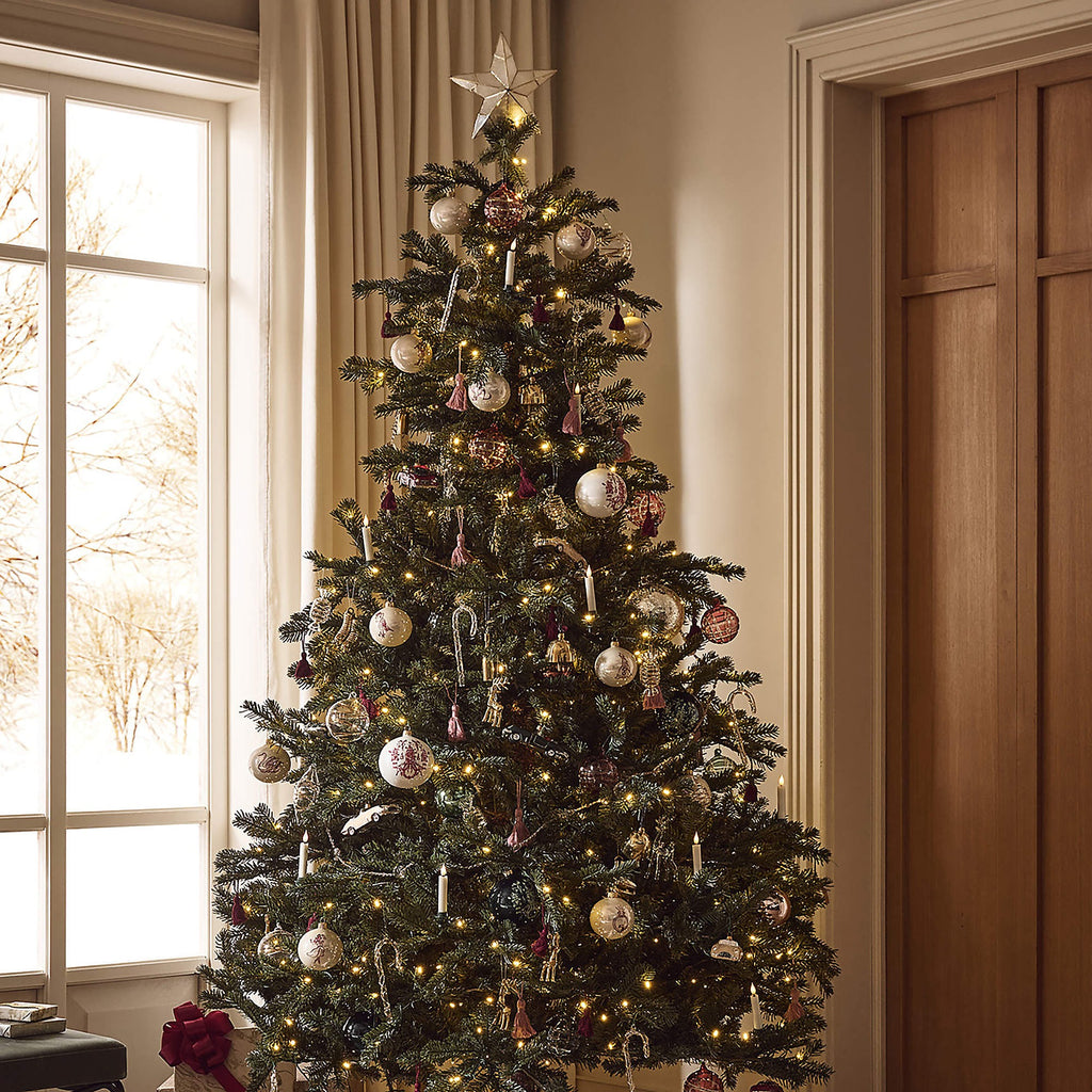 Faux Noble Fir Pre-Lit LED Christmas Tree with Warm White Lights 7.5'