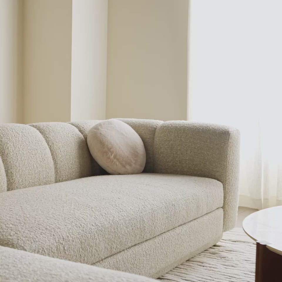 Yarrow 97.5" Camel Woven Fabric Sofa