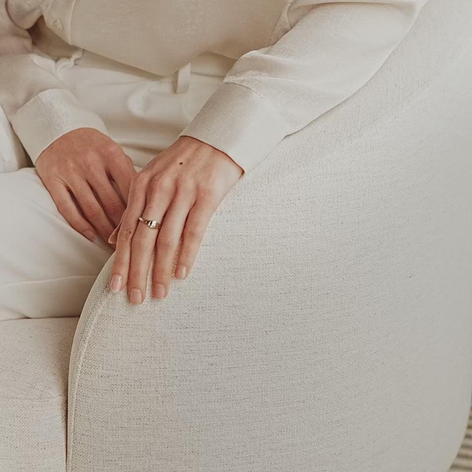 Curvo 96.5" White Performance Fabric Sofa by goop